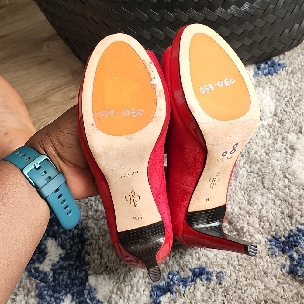Cole Haan peep toe red heels Office Siren Corpcore - Picture 7 of 10